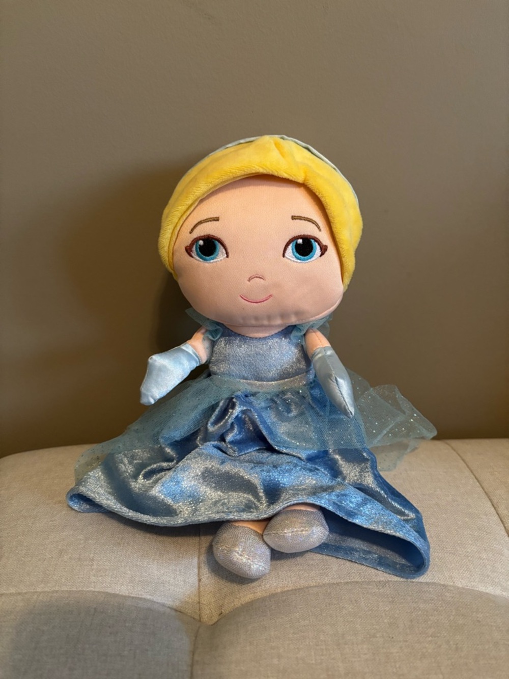 Baby’s first Elsa doll. Blue plush Princess